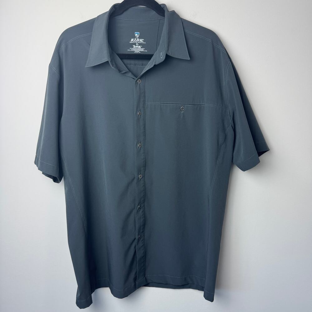Kuhl Men’s Short Sleeve Button-Up Shirt — Slate Gray